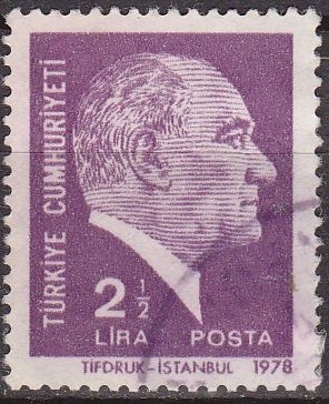 Turquia 1978 Scott 2068 Sello º Fundador y 1º Presidente Mustafa Kernal Ataturk Turquie Turkia